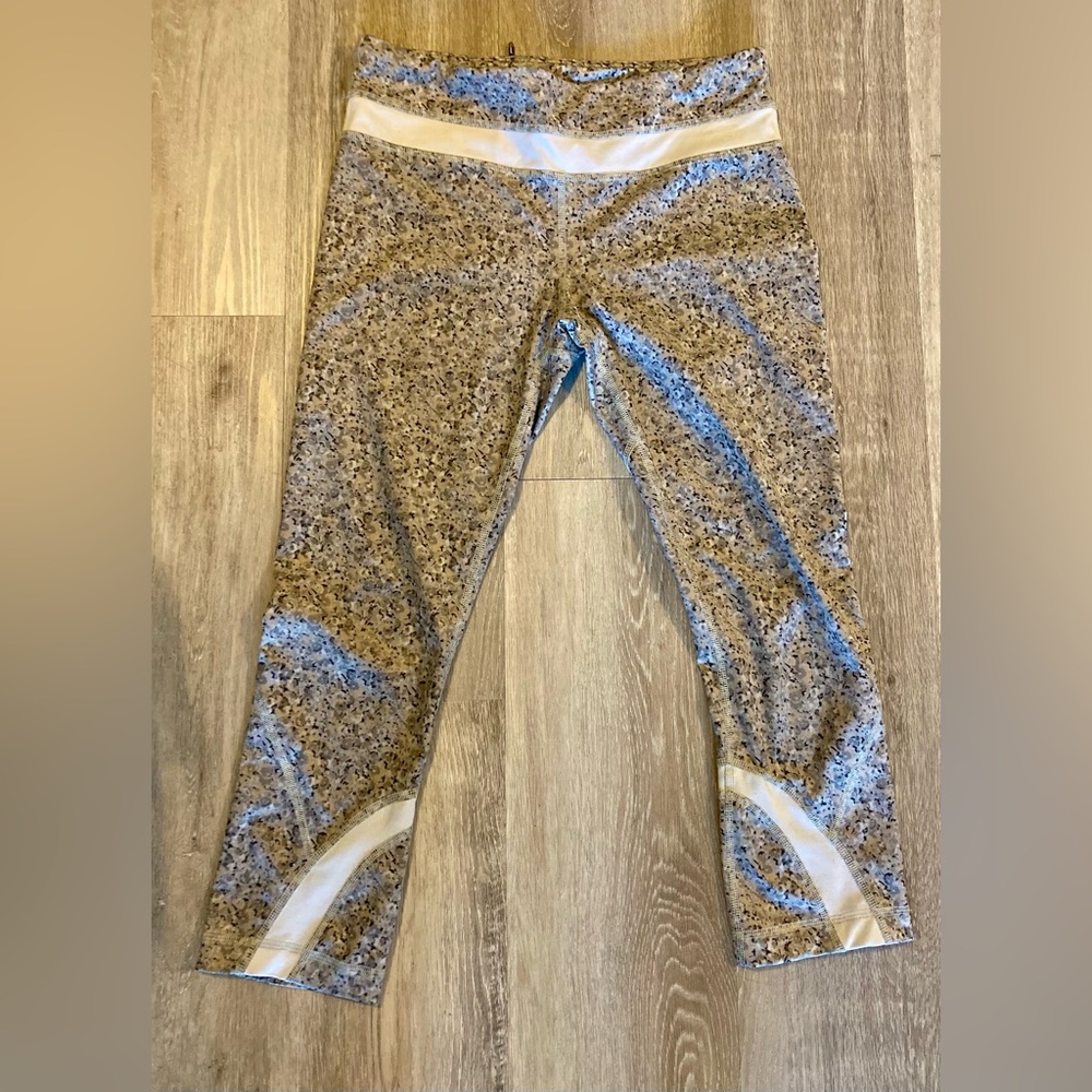 lululemon athletica Patterned Capris - Brown and White